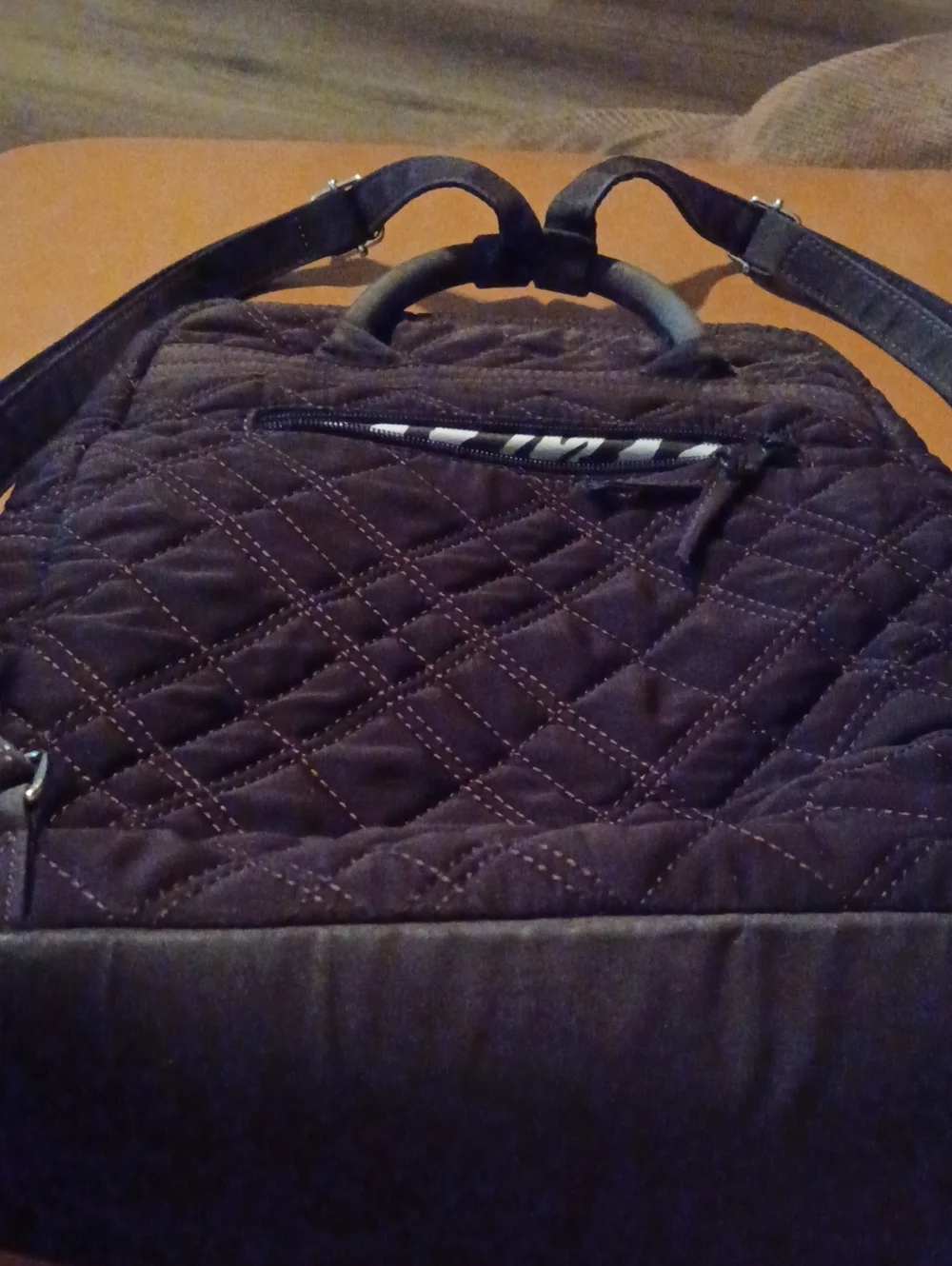 > Vera Bradley Quilted Men's Backpack in Dark Brown